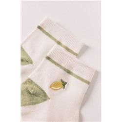 Calcetines cortos bordado limón