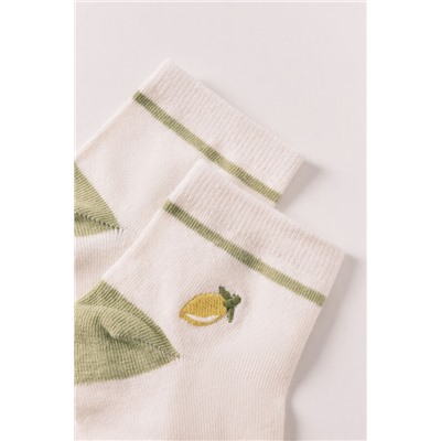 Calcetines cortos bordado limón
