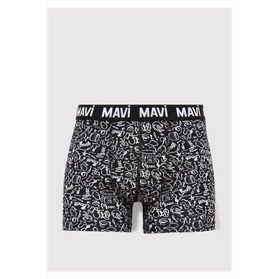 Mavi 3lü Baskılı Boxer 0911872-900
