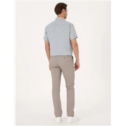 Taş Regular Fit Beli Lastikli Kanvas Pantolon