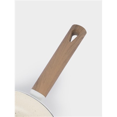 Сковорода, 24 см, с покрытием, алюминий, молочная, Palisander