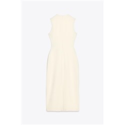CREPE MIDI DRESS WITH BELT