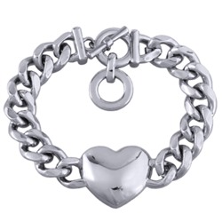 Браслет Сердцебиение (покрытие родий), Есть комплект