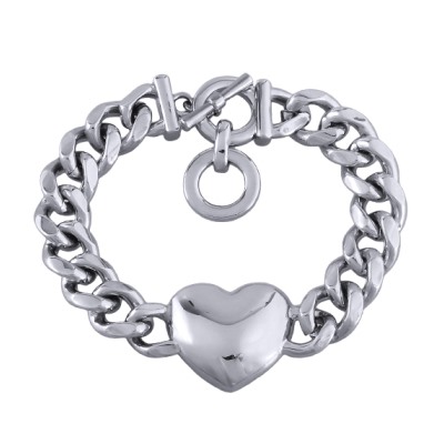 Браслет Сердцебиение (покрытие родий), Есть комплект