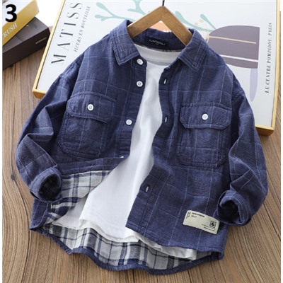 Хлопковая рубашка для мальчиков