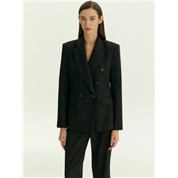 Двубортный жакет из костюмной шерсти, ML744/voyla