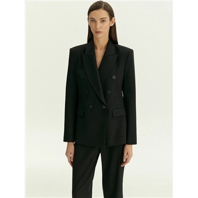 Двубортный жакет из костюмной шерсти, ML744/voyla