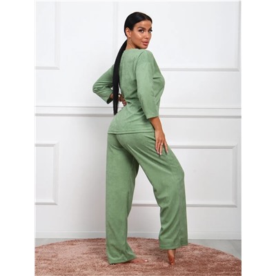 Костюм женский махровый с брюками палаццо КЖ017