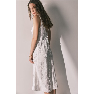 Camisón largo satén blanco