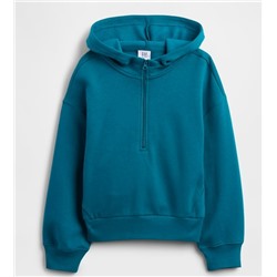 Kids Relaxed Half-Zip Fleece Hoodie