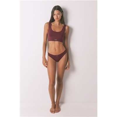 Top reversible LOVELY  sin costuras granate