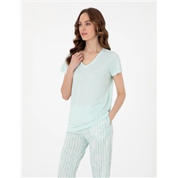 Mint Kısakollu Pijama Takımı