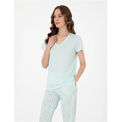 Mint Kısakollu Pijama Takımı