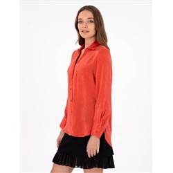 Nar Çiçeği Comfort Fit Uzun Kollu Gömlek