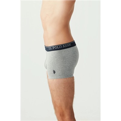 U.S. Polo Assn. Erkek Lacivert - Gri Melanj - Indigo 3 Lü Boxer