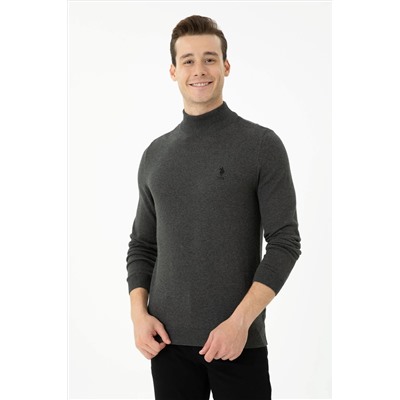 Erkek Antrasit Melanj Basic Kazak