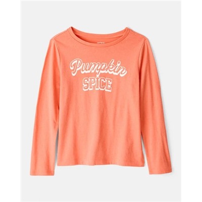 Girls Strawberry Happy Vibes Long-Sleeve Graphic Tee - Pink