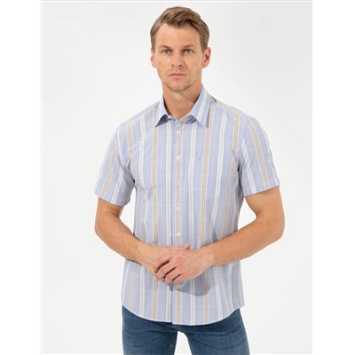 Mavi Regular Fit Kısa Kollu Gömlek
