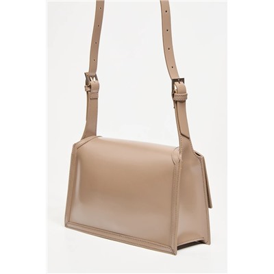 GUESS Bandolera de piel Isa - Topo