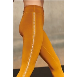 Коричневые леггинсы Dan с высокой посадкой 7/8