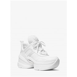 Michael Kors Outlet Olympia Mixed-Media Trainer