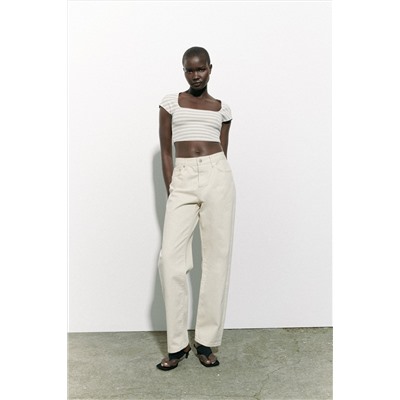 STRETCH KNIT STRIPED TOP