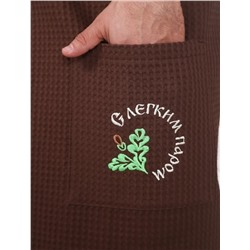 Накидка вафельная мужская с вышивкой