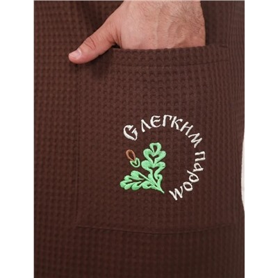 Накидка вафельная мужская с вышивкой