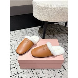 Меховые мюли  МИУ МИ*У