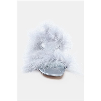 FEATHER HEELED SANDALS