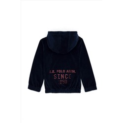 Kız Çocuk Lacivert Kapüşonlu Sweatshirt