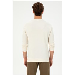 Erkek Krem Sweatshirt