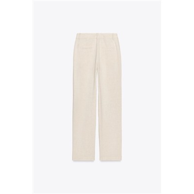 STRAIGHT LEG LINEN PANTS