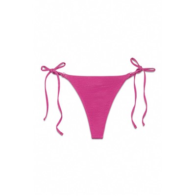 Braga bikini tanga tira rosa brillo
