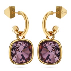 Серьги Триумф (кристаллы SW бургунди 12мм; покрытие золото), Есть комплект