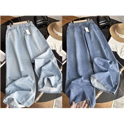 Женские джинсы облегающие, с высокой талией, клёш из смесового тенселя 4 цвета  ЮНИКЛ*О