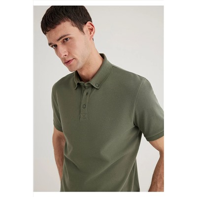 Mavi Haki Polo Tişört Slim Fit / Dar Kesim 063247-33198