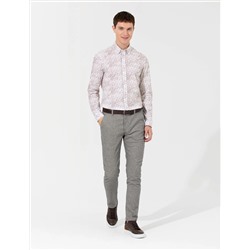 Bej Slim Fit Uzun Kollu Gömlek