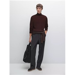 Jersey punto cuello alto con lana