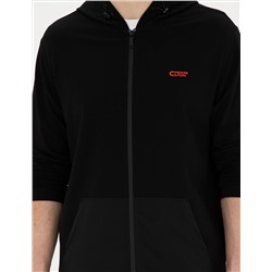 Siyah Regular Fit Örme Hırka