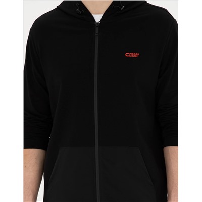 Siyah Regular Fit Örme Hırka