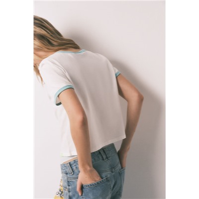 Camiseta lisa manga corta 100% algodón blanca