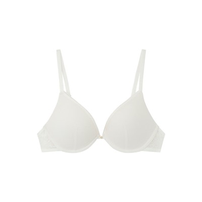 GORGEOUS Sujetador push up encaje tul blanco