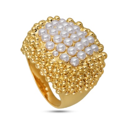 Кольцо (Майорка белая; покрытие золото), Есть комплект