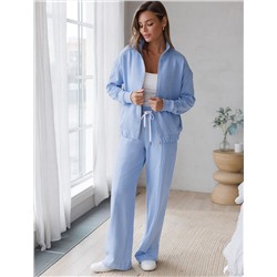 Бомбер среднего объема на молнии из петельчатого футера двухнитки с эластаном