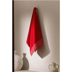 Zeste %100 Pamuk Yüz Havlusu - Kırmızı - 50x70 cm