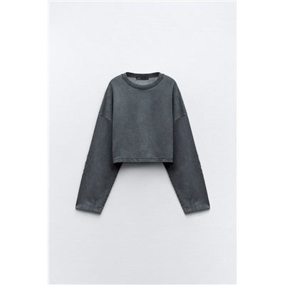 SUDADERA EFECTO LAVADO ROTOS