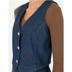 İndigo Slim Fit Yelek