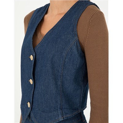 İndigo Slim Fit Yelek
