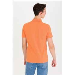 Erkek Turuncu Basic Polo Yaka Tişört